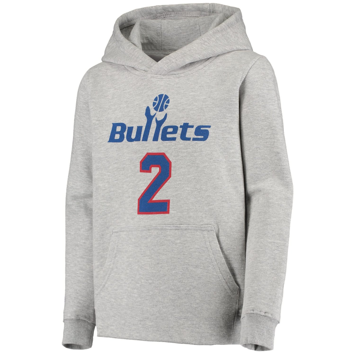 Youth Mitchell  Ness Chris Webber Heathered Gray Washington Bullets Hardwood Classics Name Number Pullover Hoodie