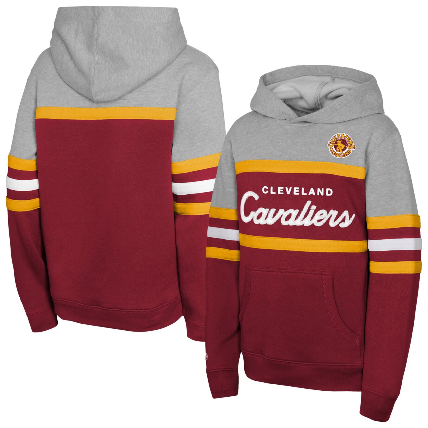 Youth Mitchell  Ness Cleveland Cavaliers Hardwood Classics Head Coach Pullover Hoodie - view number 1