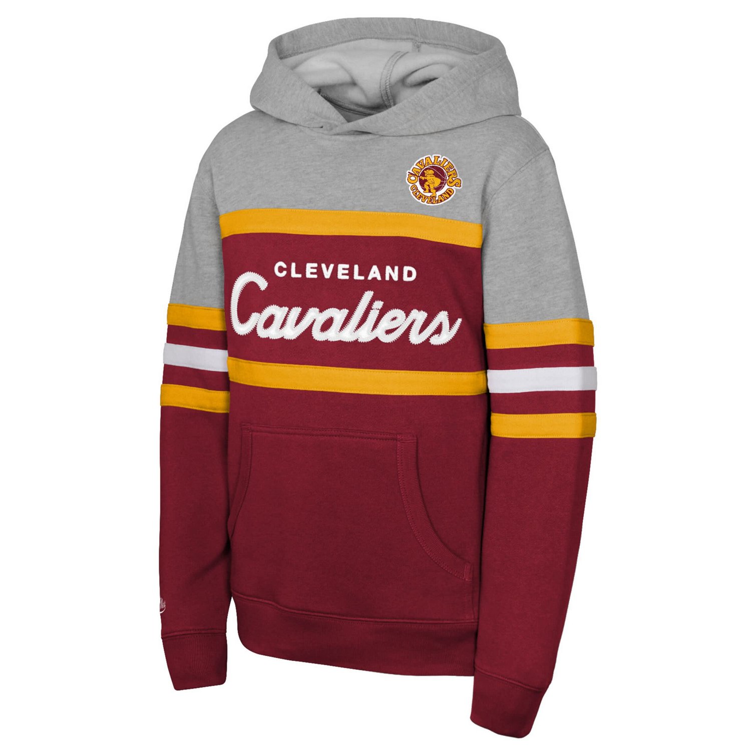 Youth Mitchell  Ness Cleveland Cavaliers Hardwood Classics Head Coach Pullover Hoodie - view number 2
