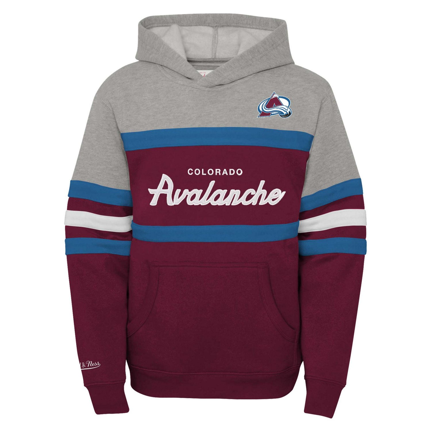 Youth Mitchell  Ness Colorado Avalanche Head Coach Pullover Hoodie                                                               - view number 2