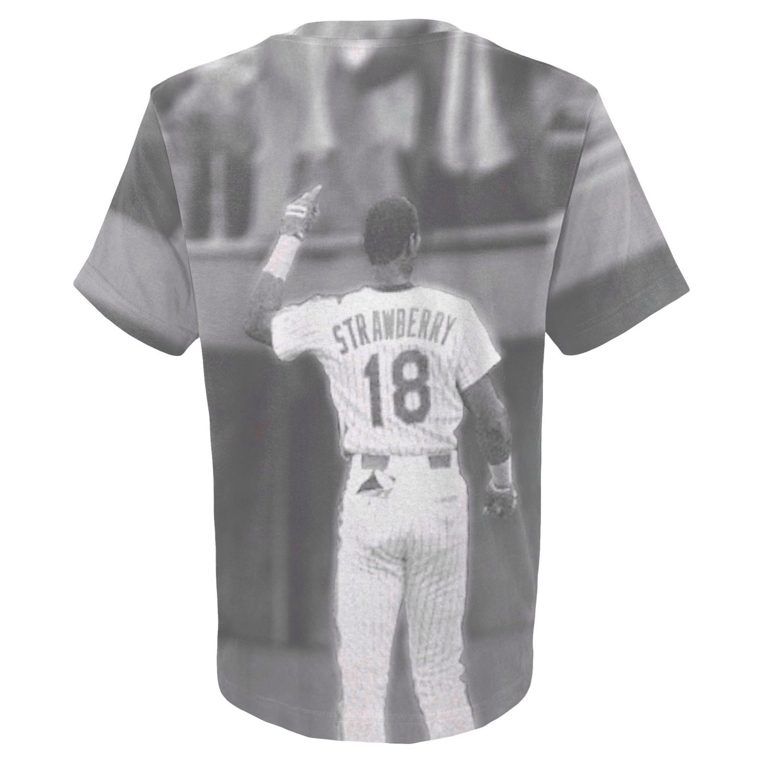 Youth Mitchell  Ness Darryl Strawberry New York Mets Sublimated Player T-Shirt - view number 3
