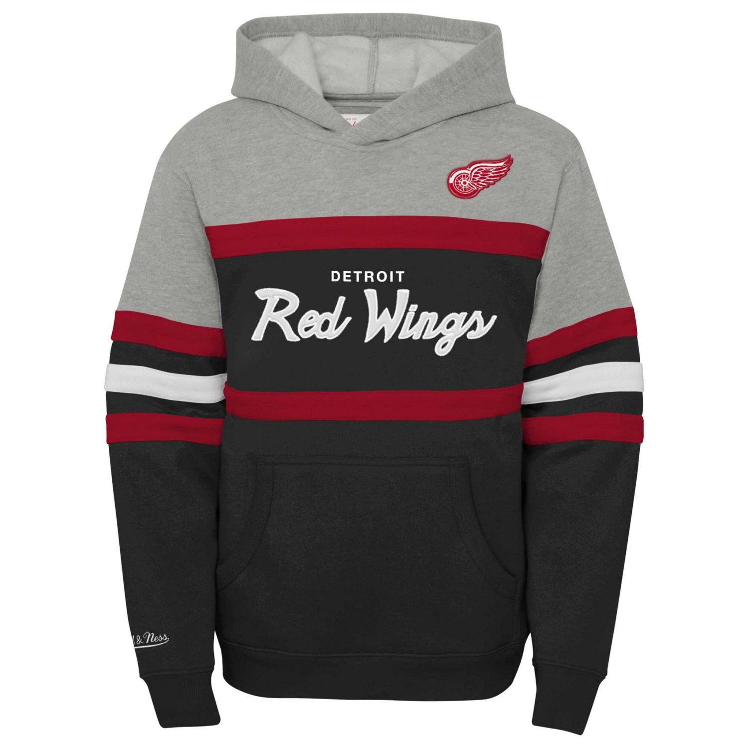 Youth Mitchell  Ness Detroit Wings Head Coach Pullover Hoodie - view number 2