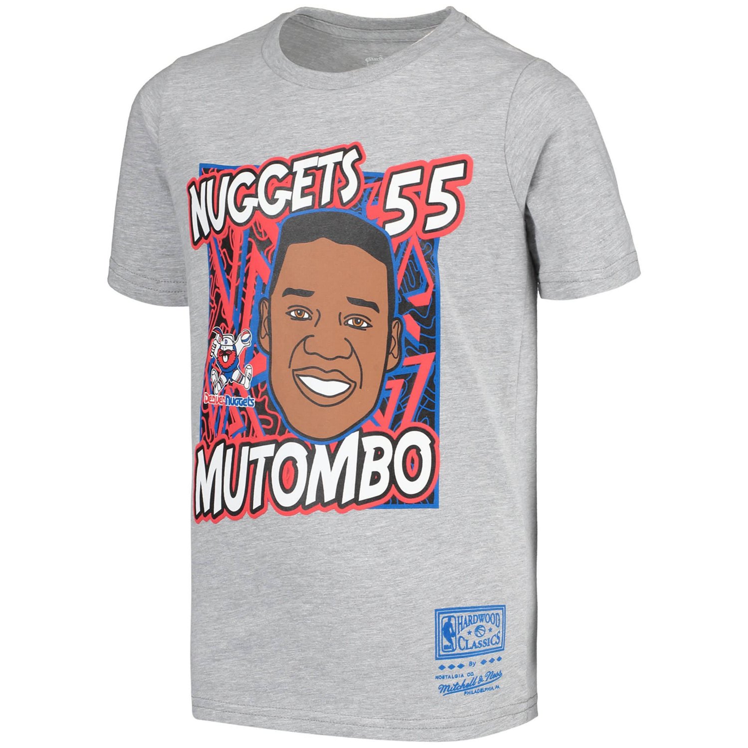 Youth Mitchell  Ness Dikembe Mutombo Denver Nuggets Hardwood Classics King of the Court Player T-Shirt - view number 2