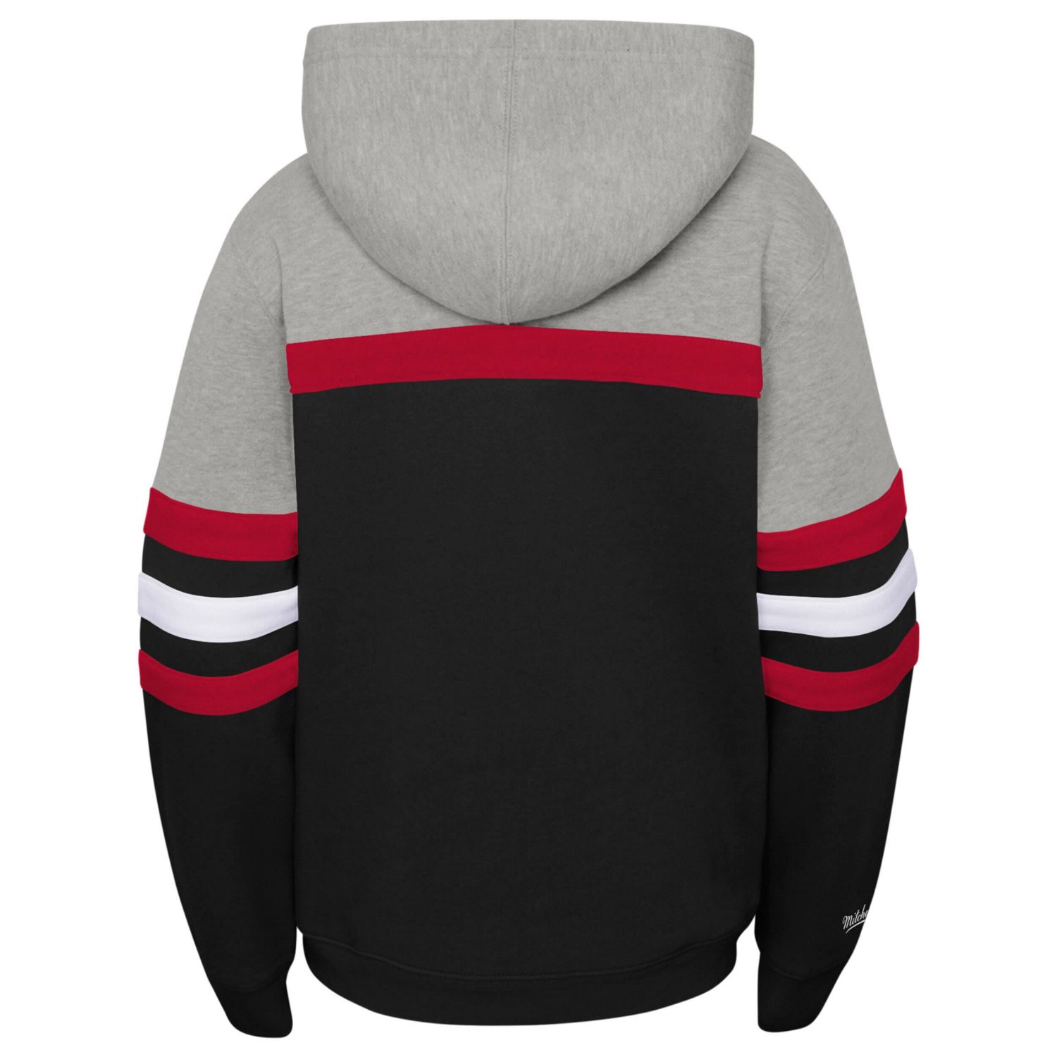 Youth Mitchell  Ness Heather Gray Chicago Bulls Hardwood Classics Head Coach Pullover Hoodie - view number 3
