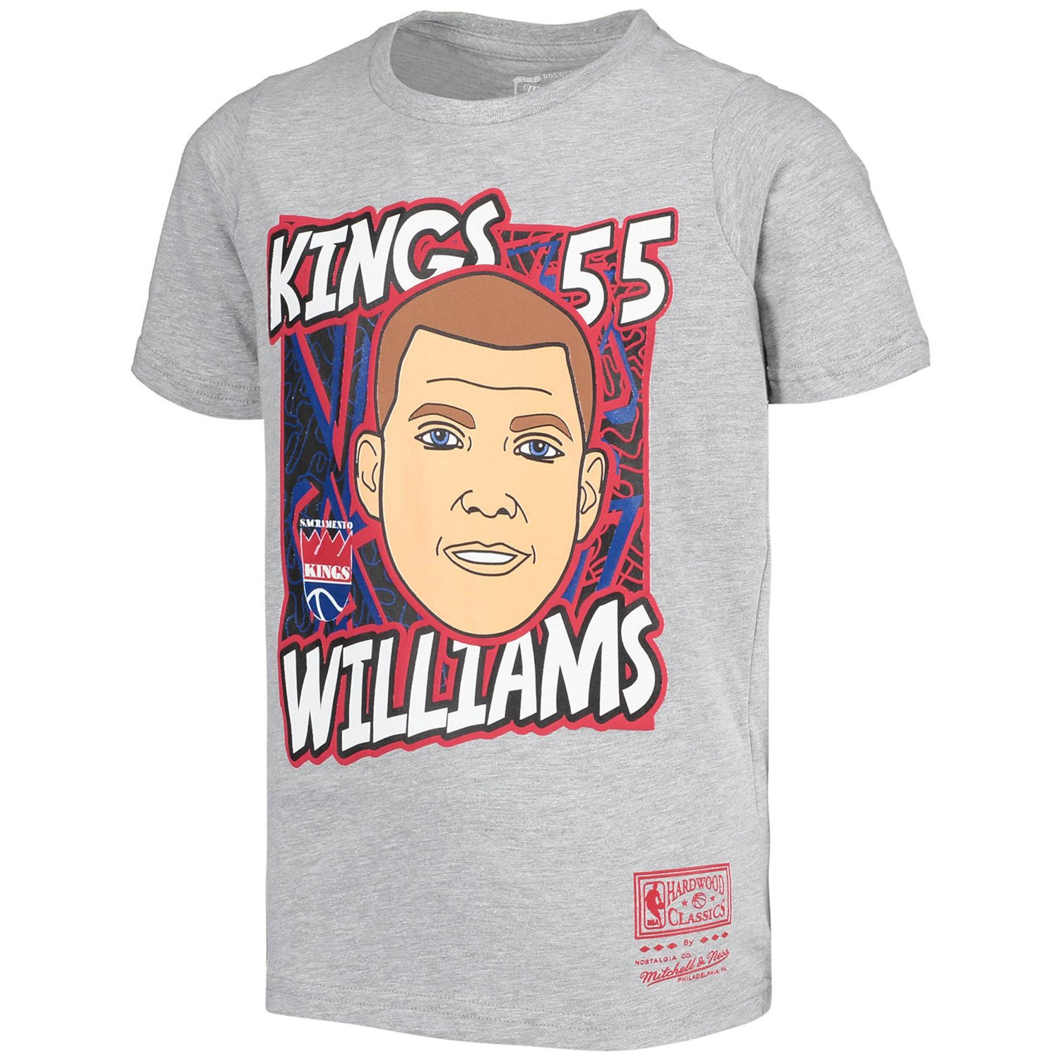 Youth Mitchell  Ness Jason Williams Sacramento Kings Hardwood Classics King of the Court Player T-Shirt - view number 2