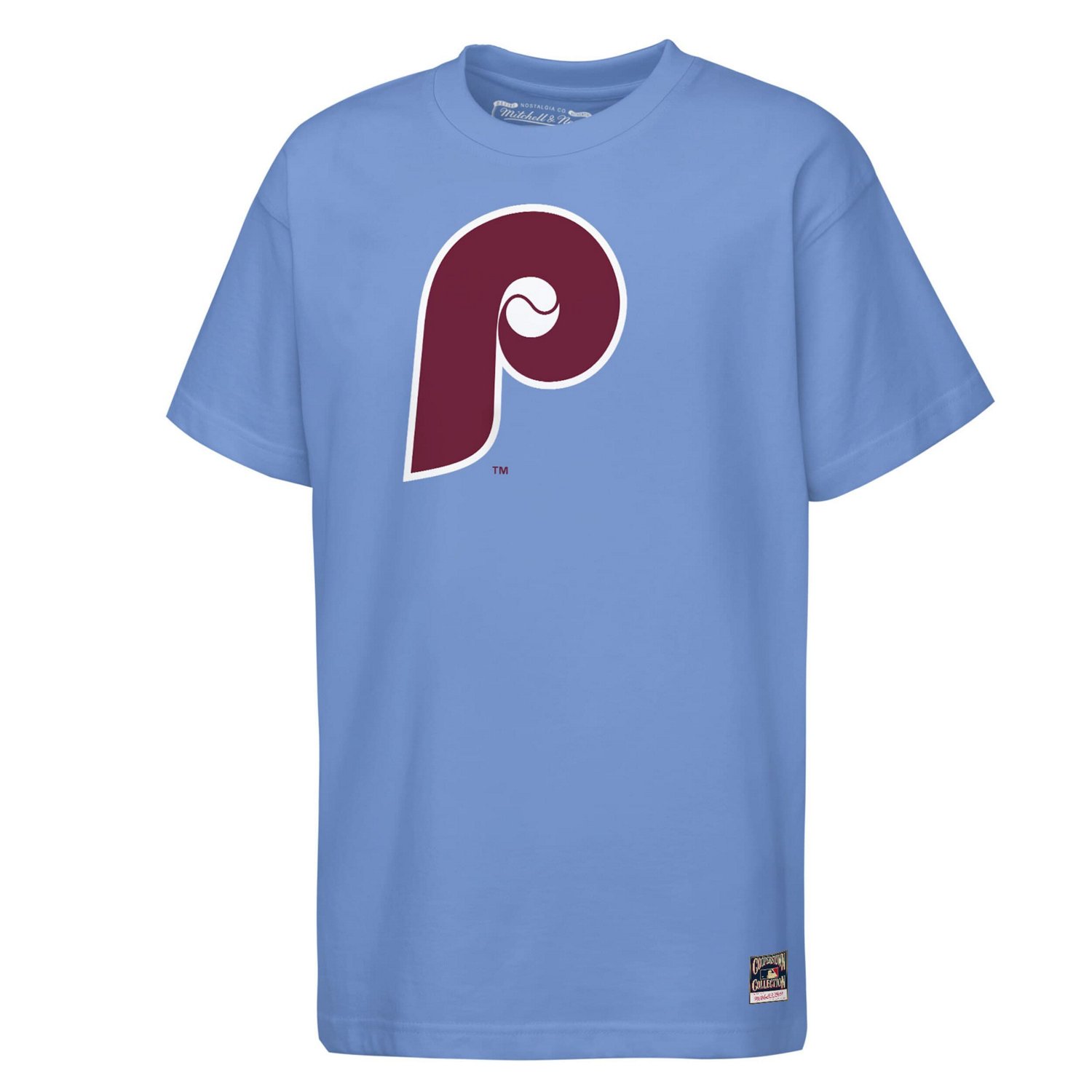 Youth Mitchell  Ness Light Philadelphia Phillies Cooperstown Concession T-Shirt - view number 2