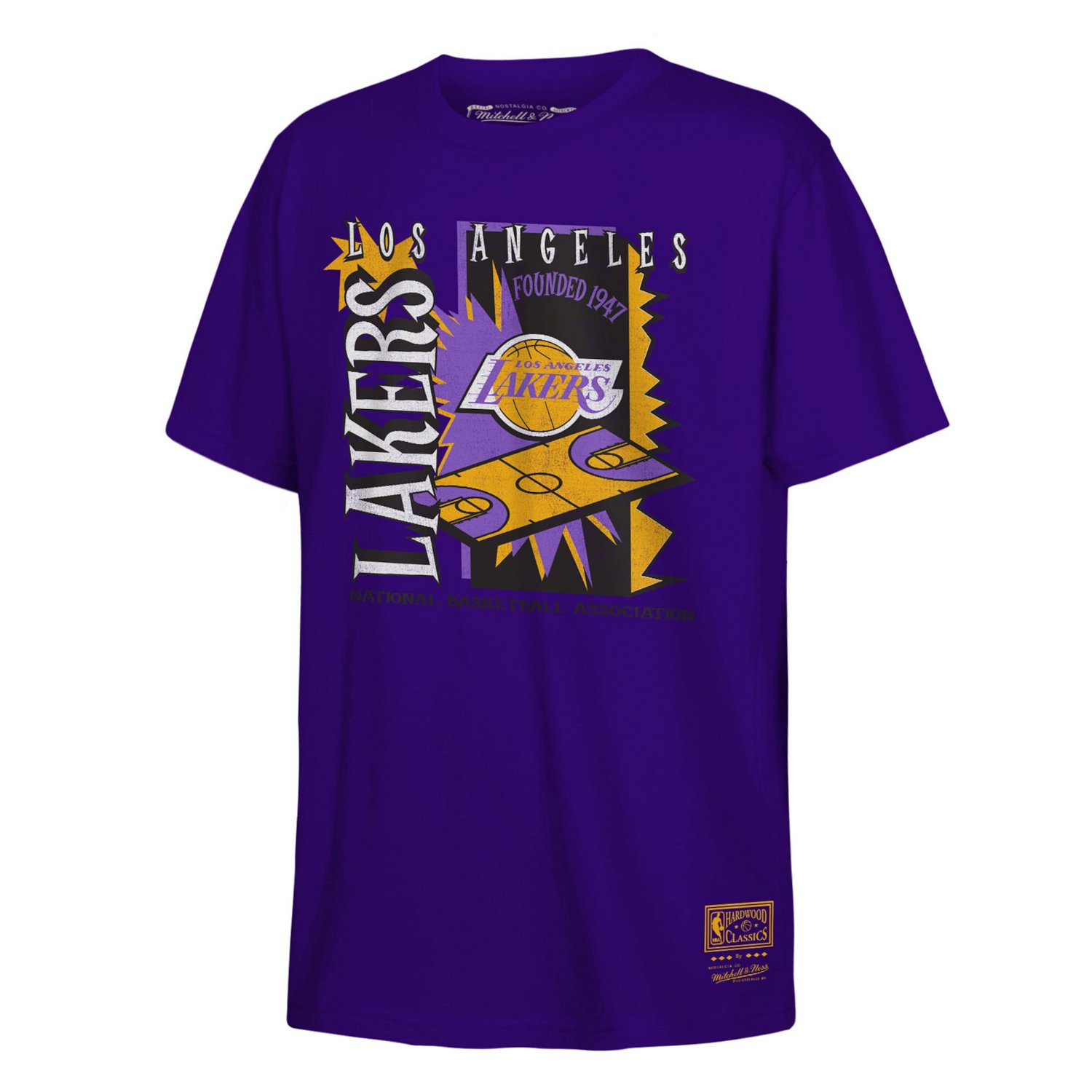 Youth Mitchell  Ness Los Angeles Lakers Retro '90s Poster T-Shirt