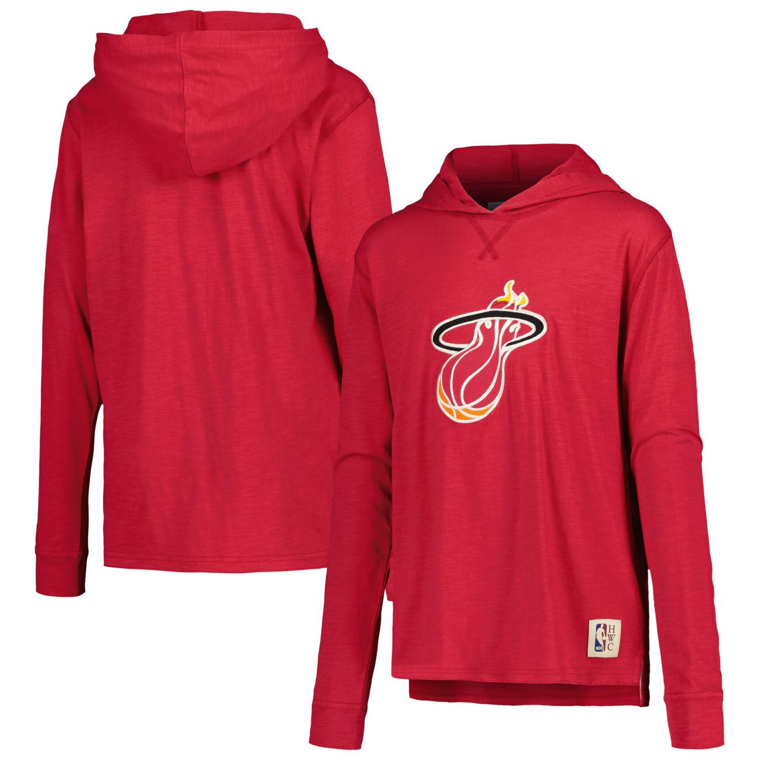 Youth Mitchell  Ness Miami Heat Hardwood Classics Legendary Slub Lightweight Pullover Hoodie