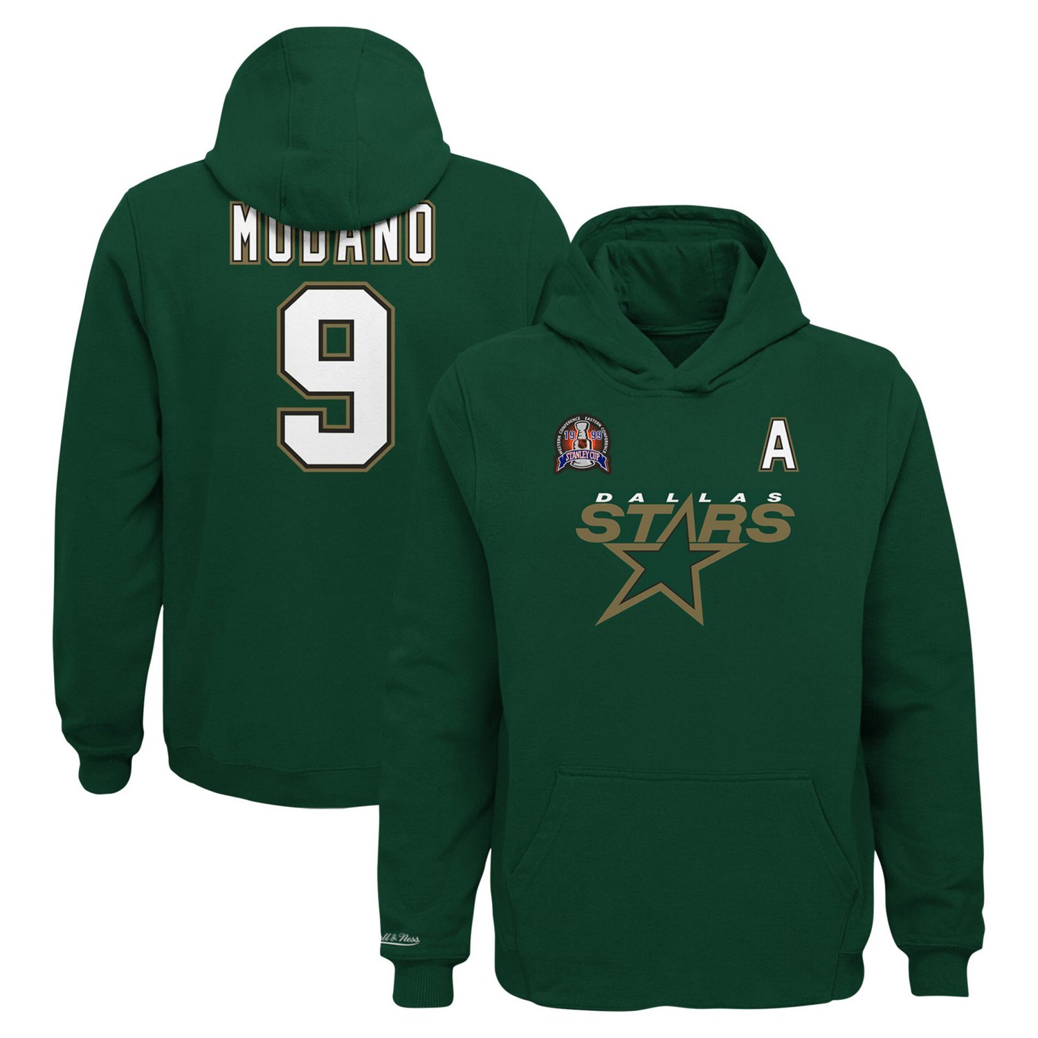 Youth Mitchell  Ness Mike Modano Kelly Dallas Stars Name  Number Pullover Hoodie