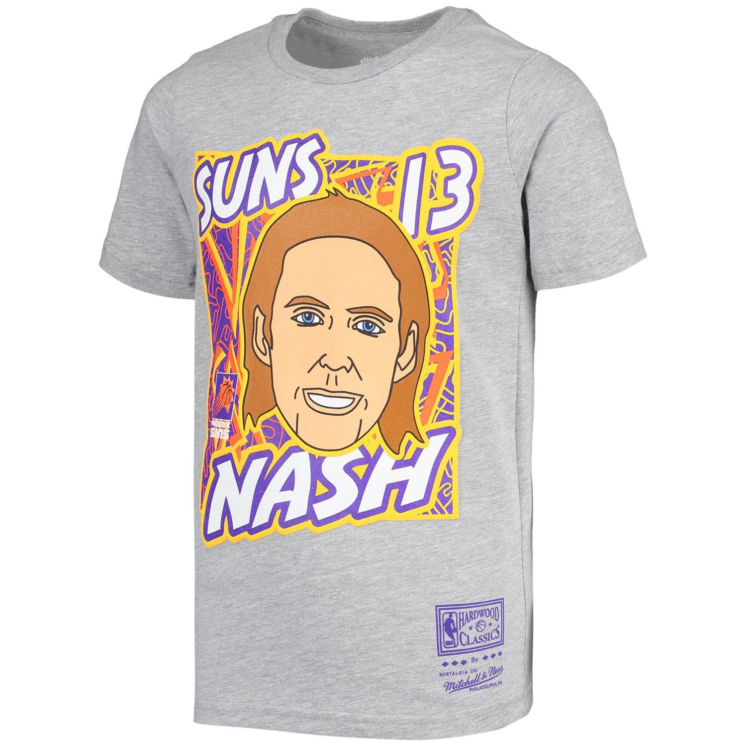 Youth Mitchell  Ness Steve Nash Phoenix Suns Hardwood Classics King of the Court Player T-Shirt