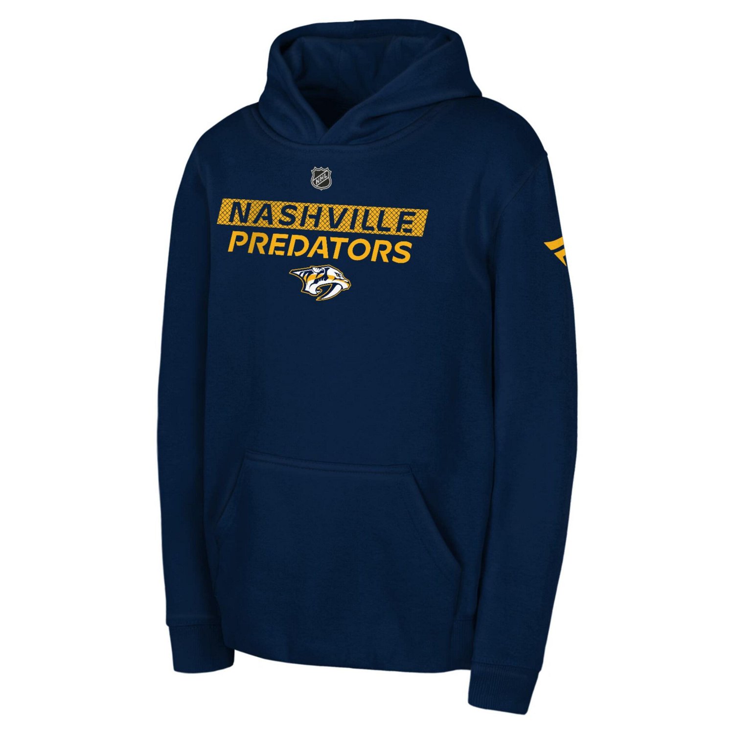 Youth Nashville Predators Authentic Pro Wordmark Fleece Pullover Hoodie