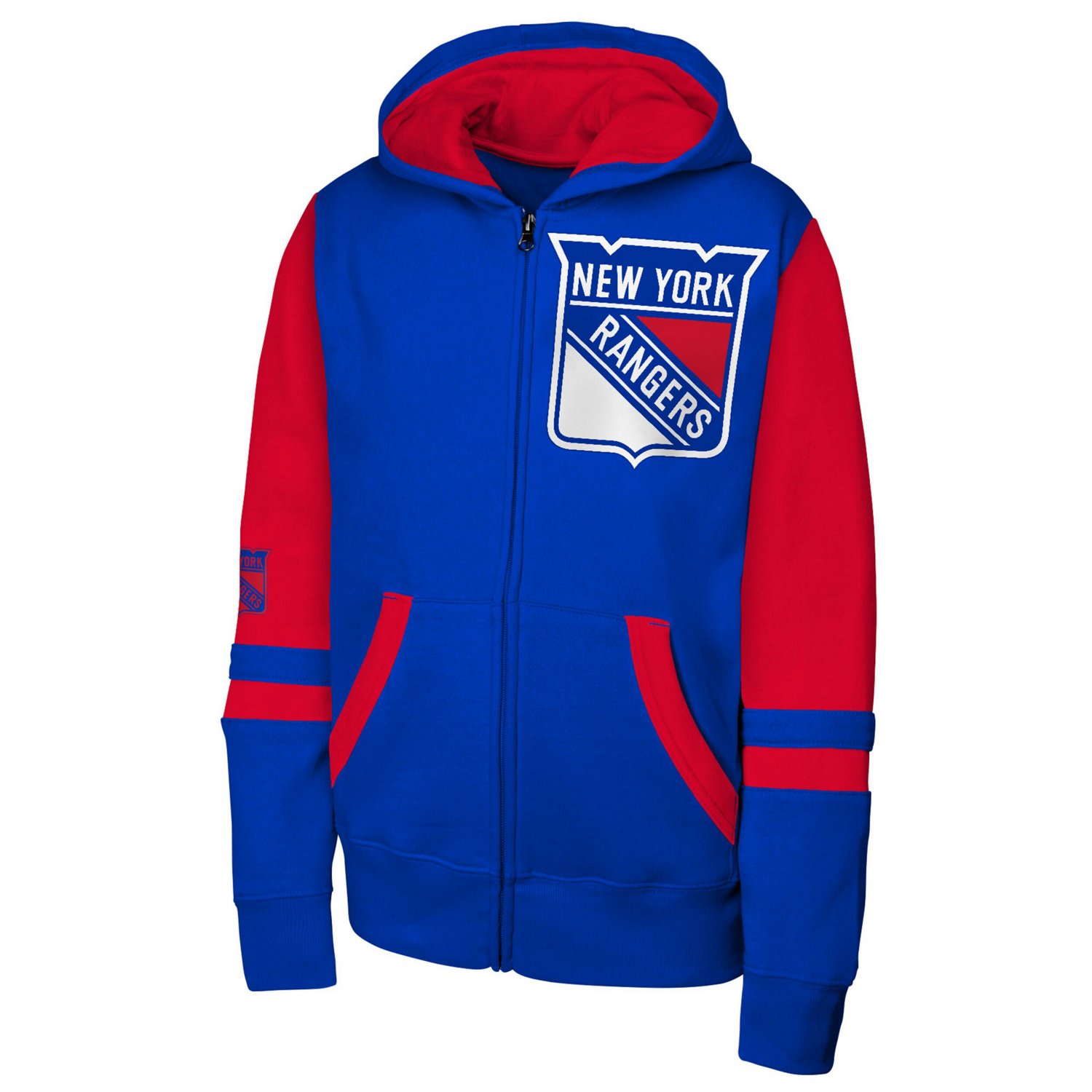 Youth New York Rangers Face Off Full-Zip Hoodie                                                                                  - view number 2