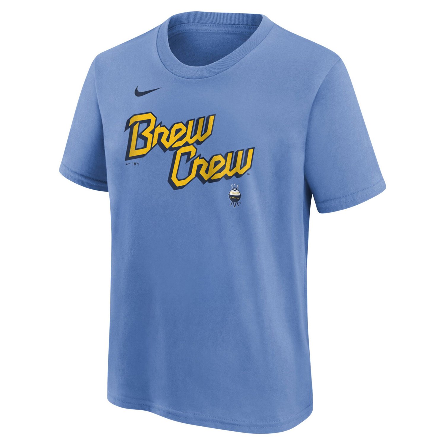 売れ筋商品|||ナイキ Tシャツ トップス レディース Men's Christian Yelich Light Blue Milwaukee Brewers Name Number T-shirt Light Blue Men's Milwaukee Brewers Nike Powder Blue City Connect Large