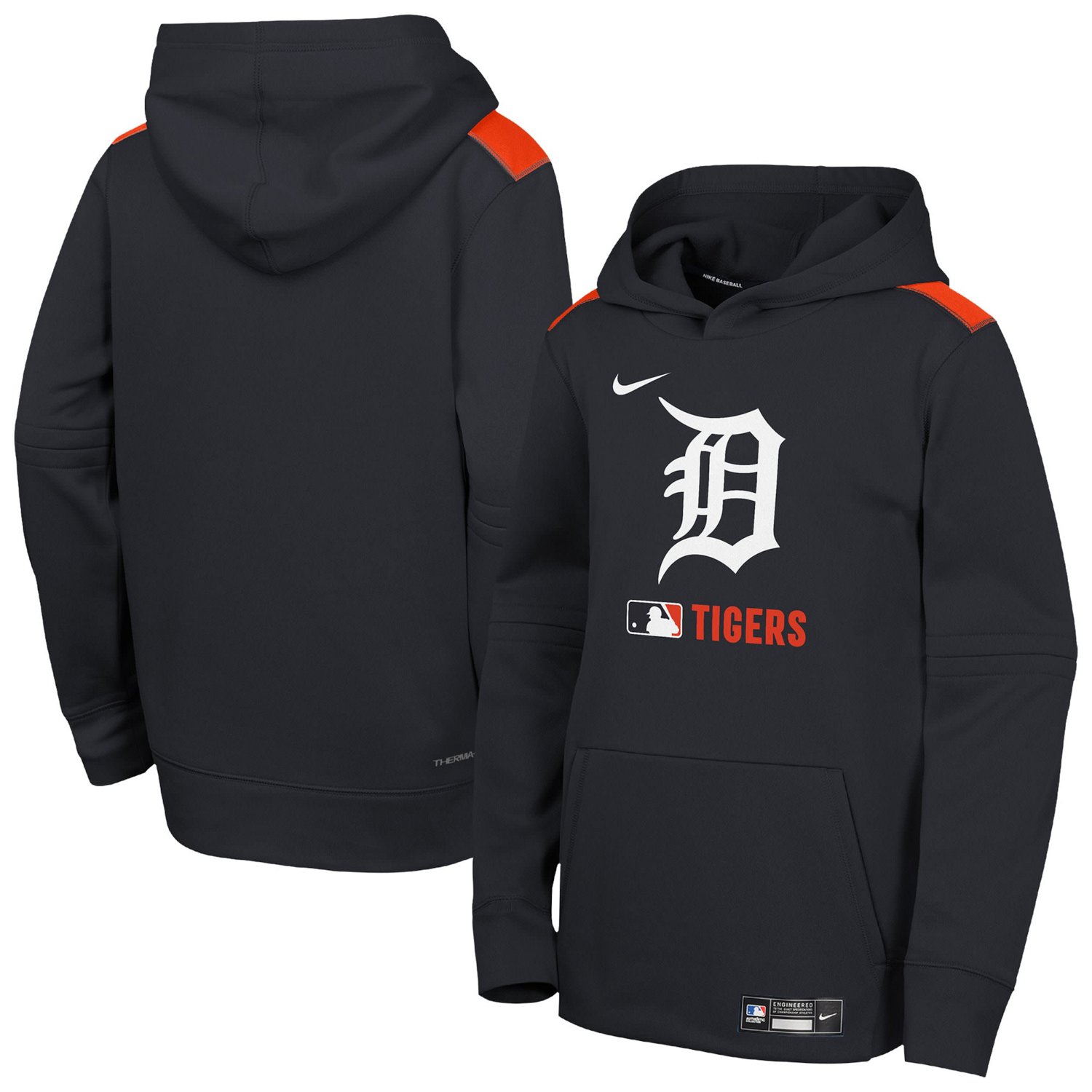 Youth Nike Detroit Tigers Authentic Collection Performance Pullover Hoodie                                                      