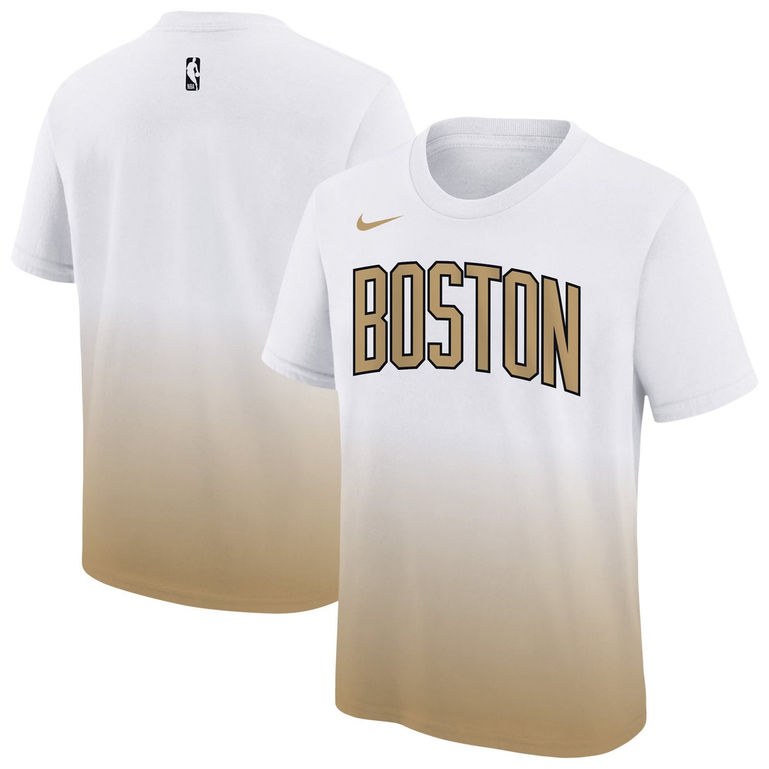 Youth Nike Gold Boston Celtics 2025 26 City Edition Max90 T-Shirt