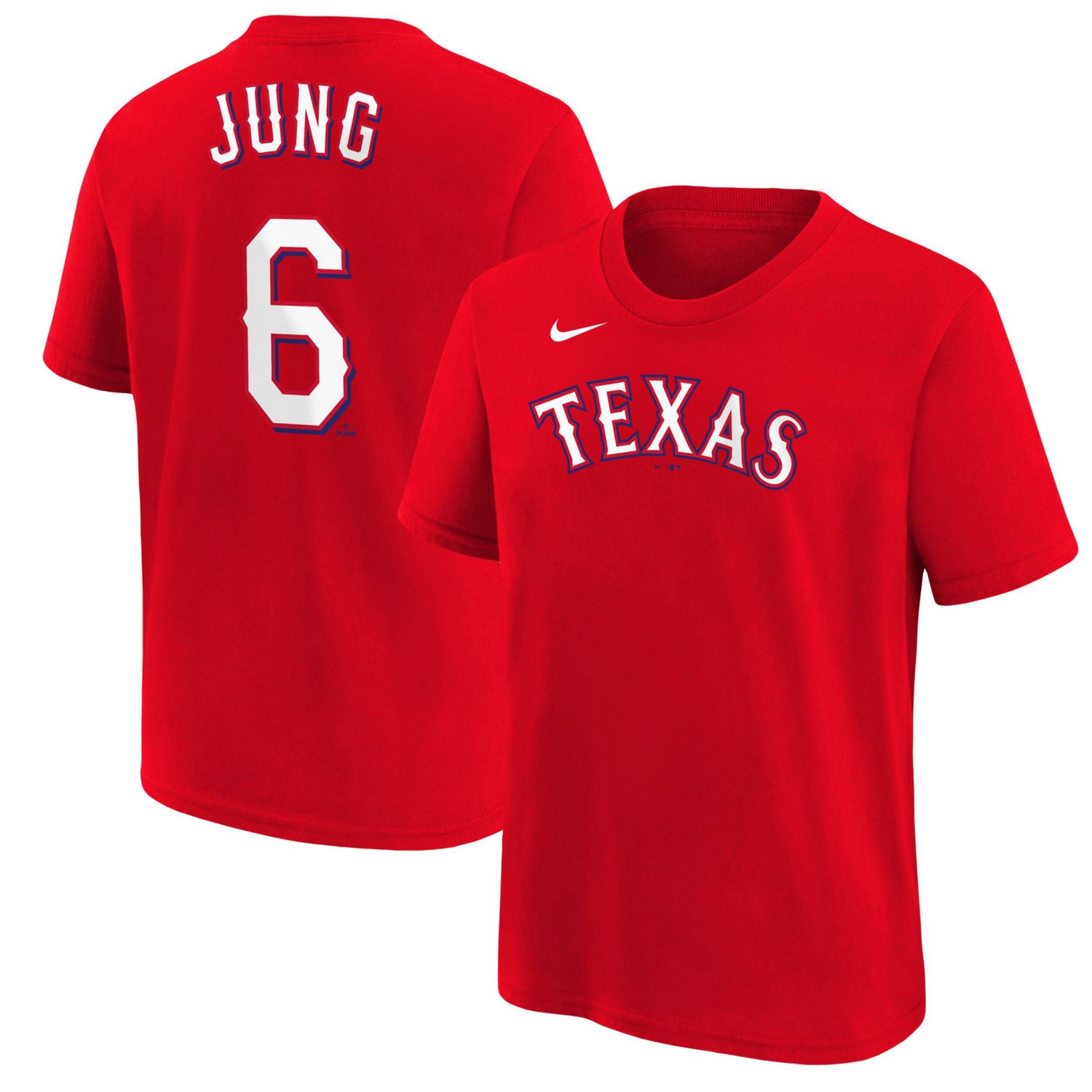 Youth Nike Josh Jung Texas Rangers Name  Number T-Shirt