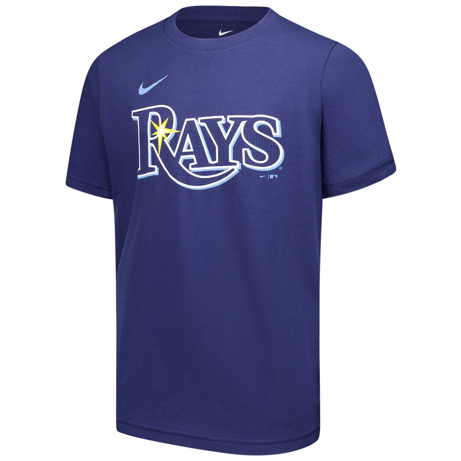 Youth Nike Junior Caminero Tampa Bay Rays Name  Number T-Shirt - view number 2