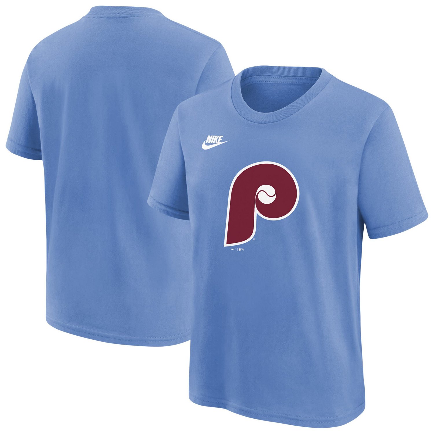 Youth Nike Light Philadelphia Phillies Cooperstown Collection Team Logo T-Shirt