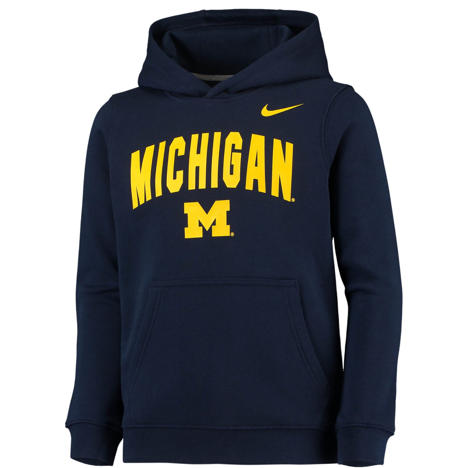 Youth Nike Michigan Wolverines Club Fleece Pullover Hoodie - view number 2