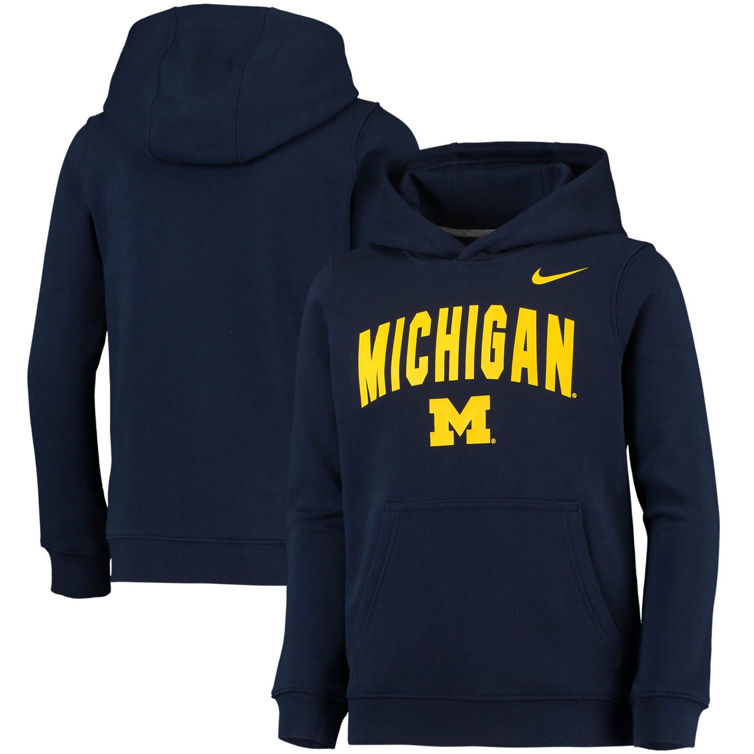 Youth Nike Michigan Wolverines Club Fleece Pullover Hoodie