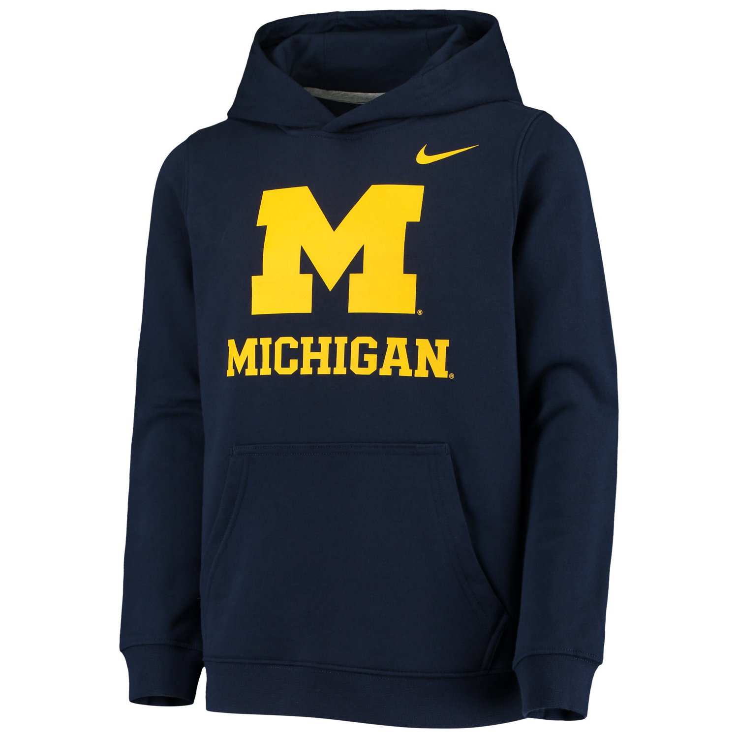 Youth Nike Michigan Wolverines Stadium Club Fleece Pullover Hoodie - view number 2