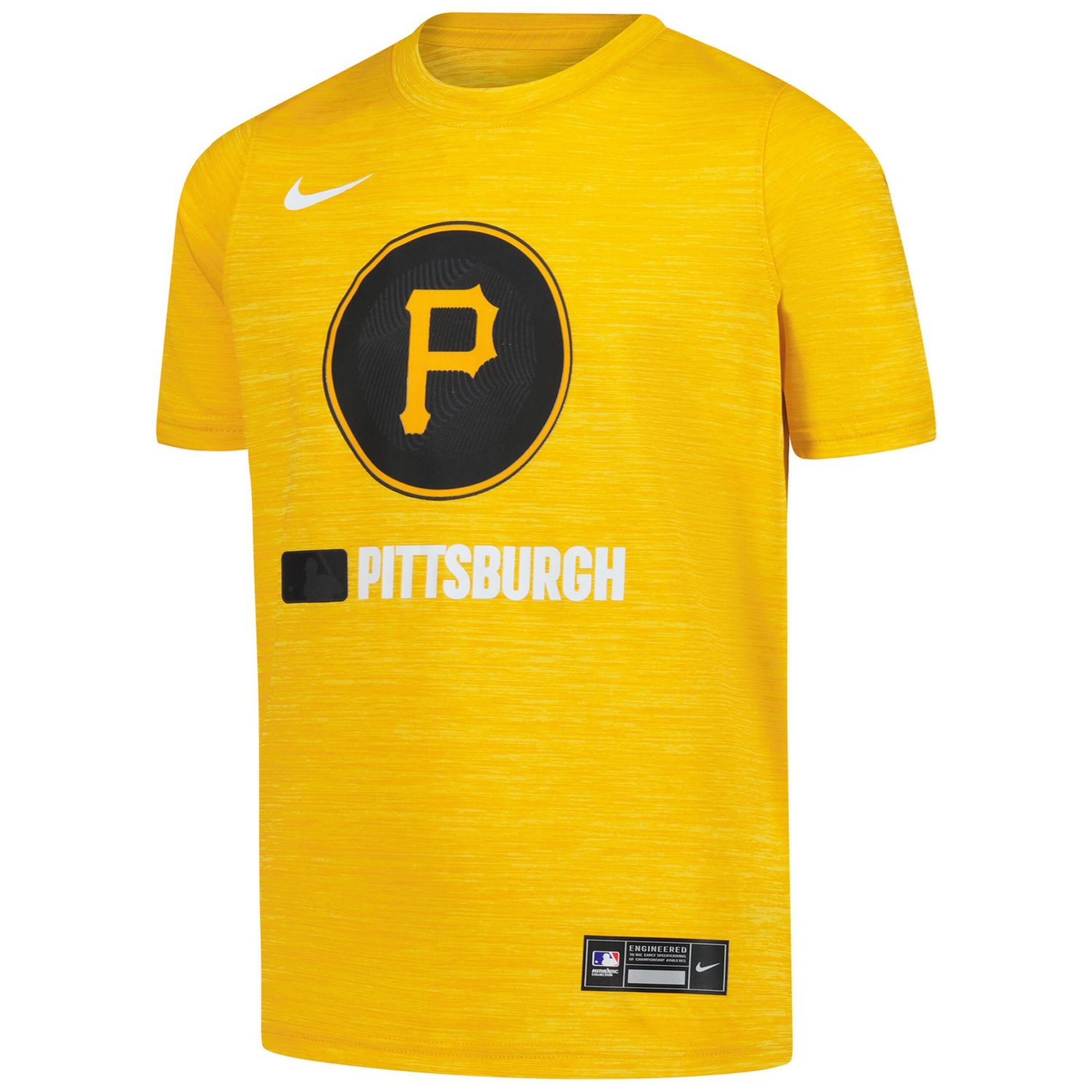 Youth Nike Pittsburgh Pirates Authentic Collection City Connect Velocity Performance T-Shirt - view number 2