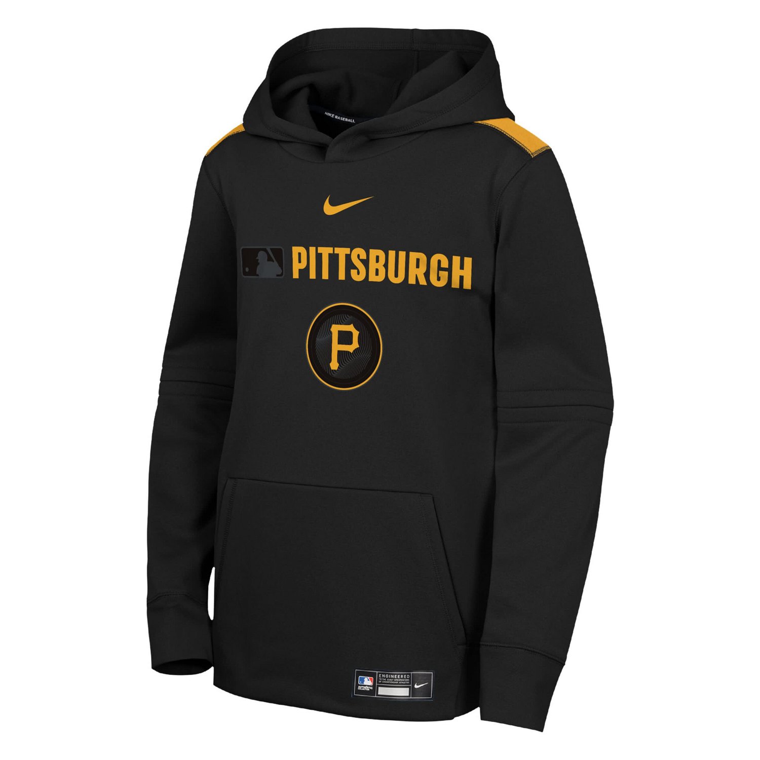 Youth Nike Pittsburgh Pirates City Connect Authentic Collection Performance Pullover Hoodie - view number 2