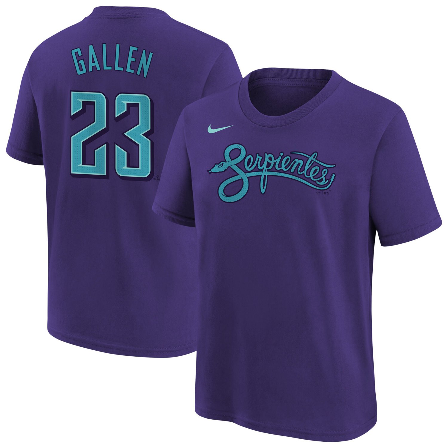 Youth Nike Zac Gallen Arizona Diamondbacks Fuse City Connect Name  Number T-Shirt