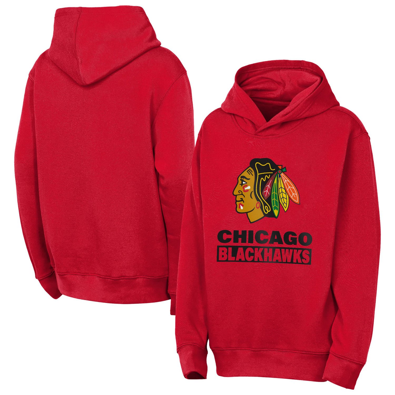 Youth Outerstuff Chicago Blackhawks Back to Basics Hoodie - view number 1