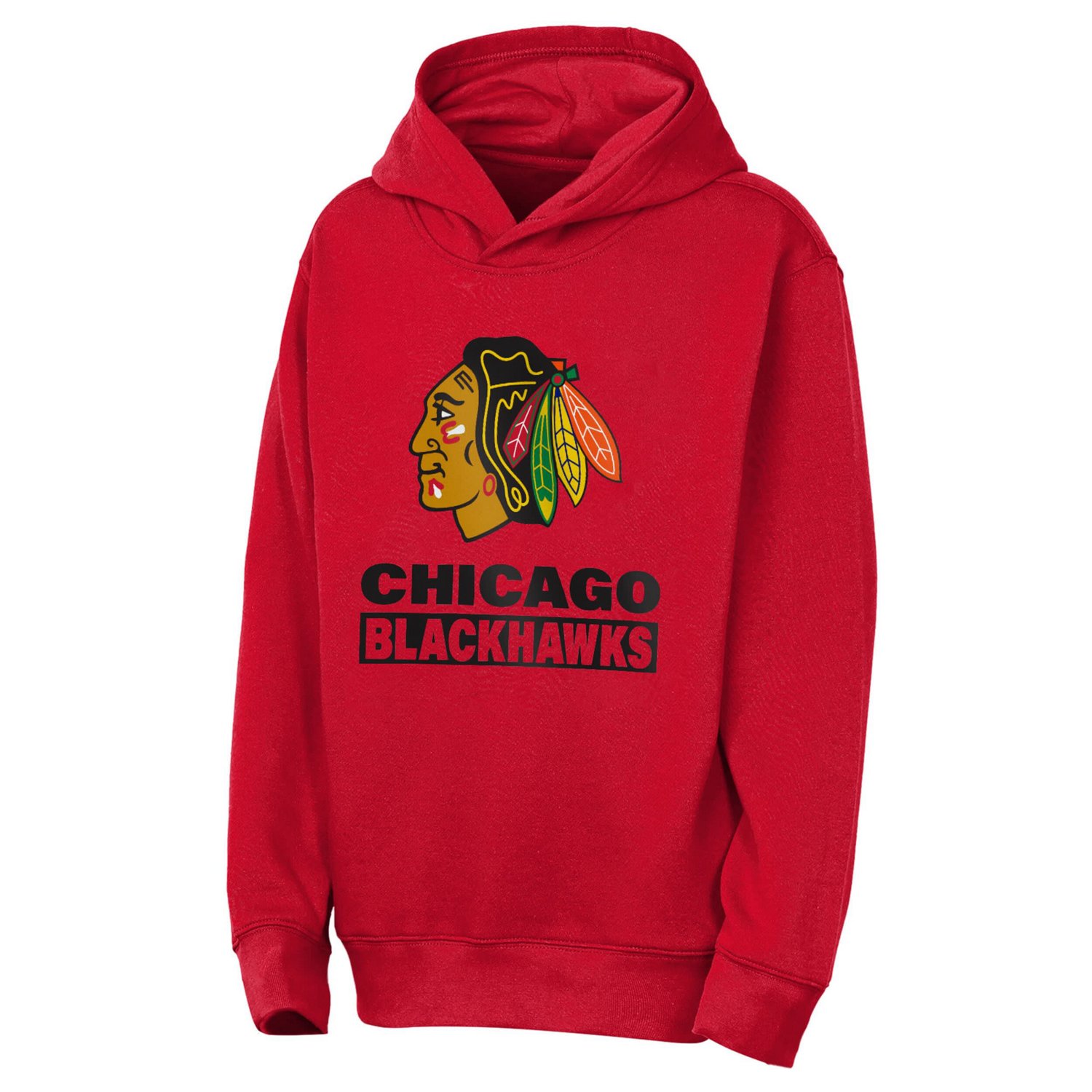 Youth Outerstuff Chicago Blackhawks Back to Basics Hoodie - view number 2