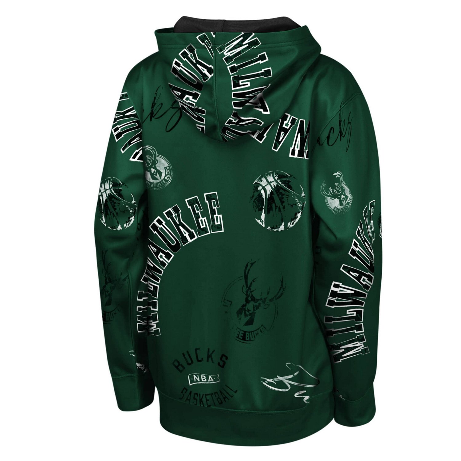 Youth Outerstuff Hunter Milwaukee Bucks Moving Violation Hoodie - view number 3