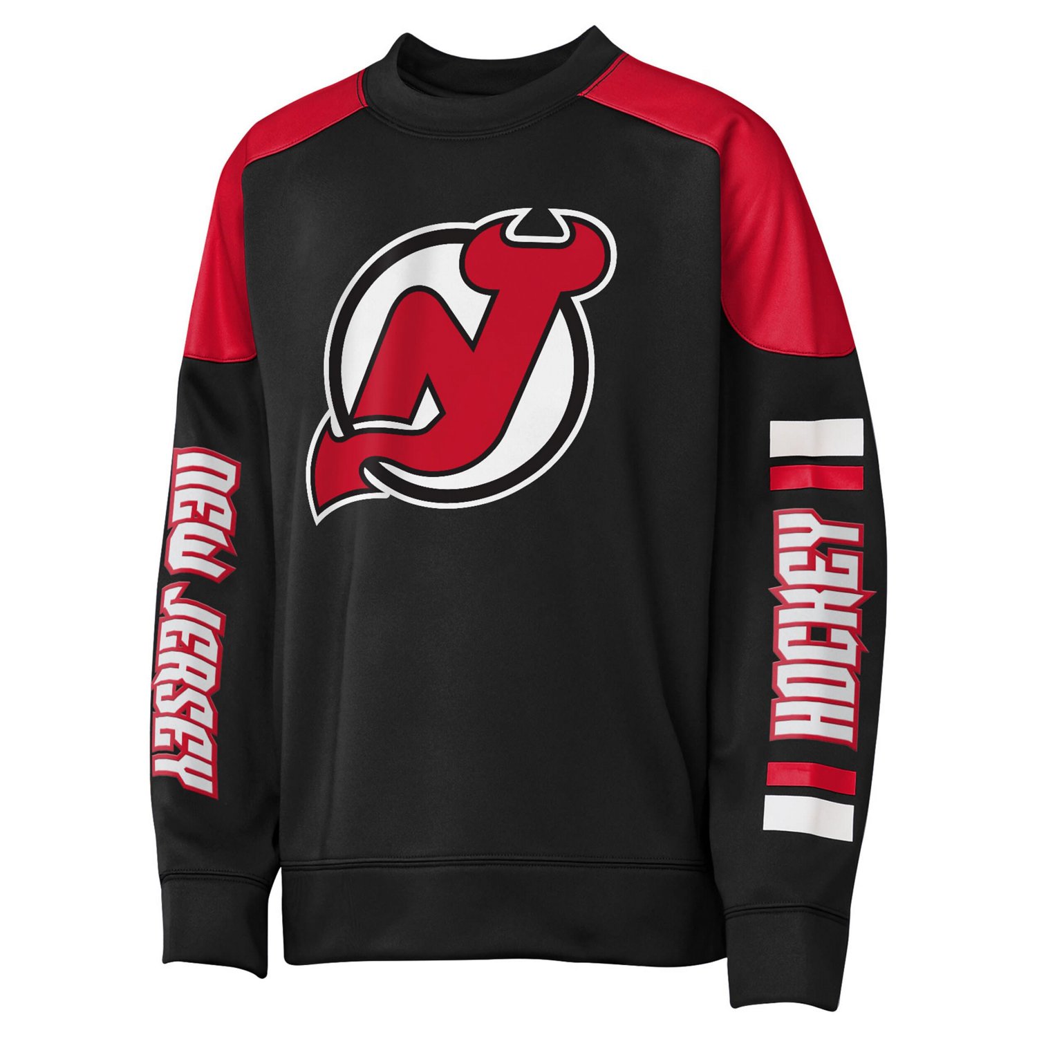 Youth Outerstuff Jack Hughes New Jersey Devils Best Defense Name  Number Crewneck Sweatshirt - view number 2