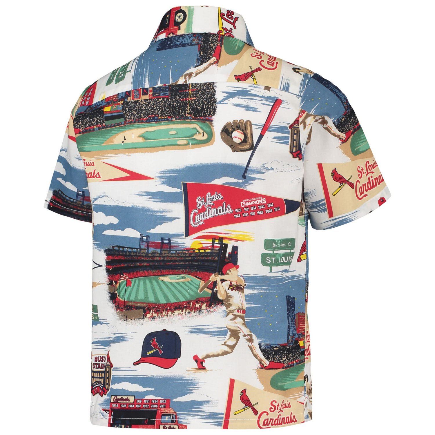 Youth Reyn Spooner St Louis Cardinals Scenic Button-Up Shirt - view number 3