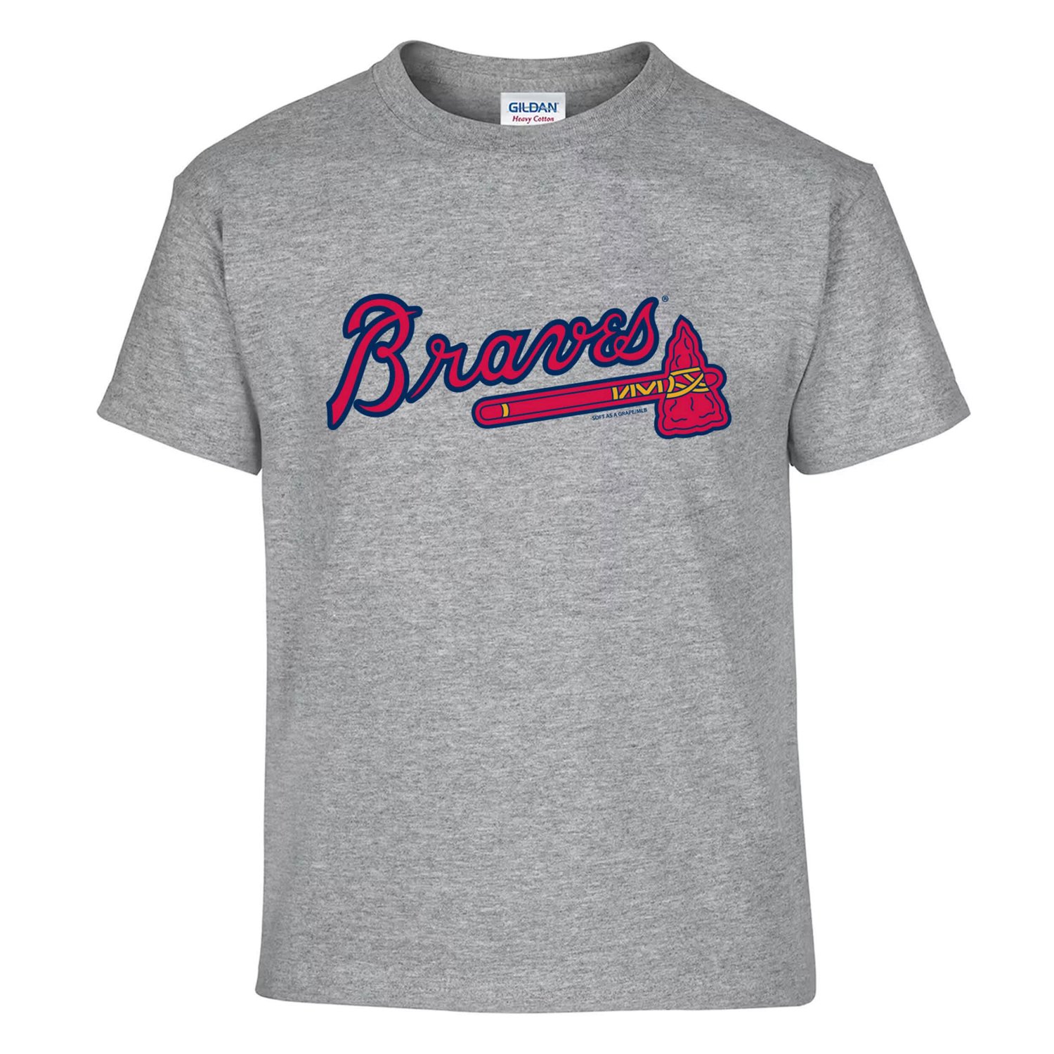 Youth Soft as a Grape Gray Atlanta Braves Two-Pack T-Shirt Set