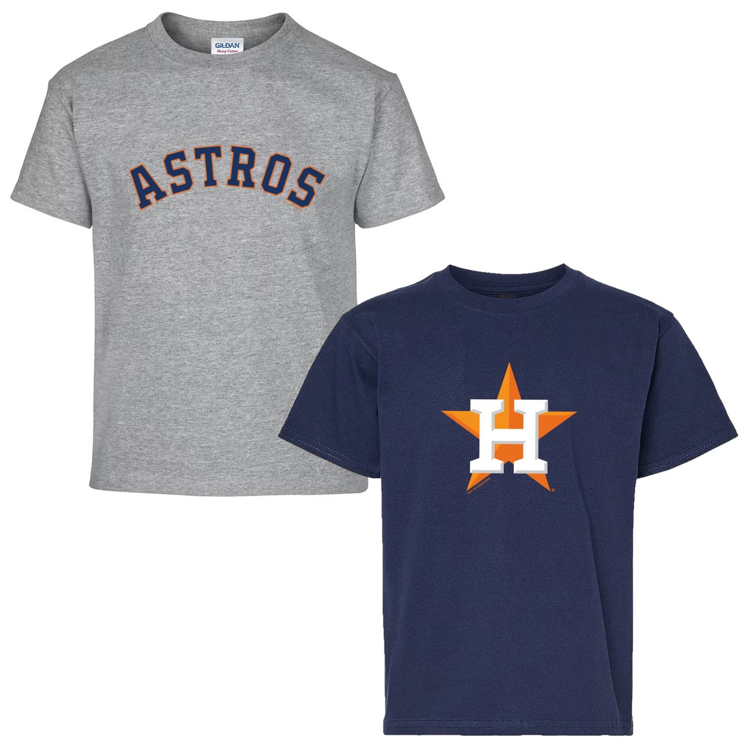 Youth Soft as a Grape Gray Houston Astros Two-Pack T-Shirt Set