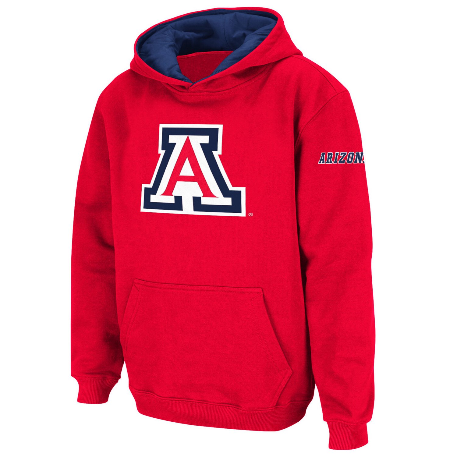 Youth Stadium Athletic Cardinal Arizona Wildcats Big Logo Pullover Hoodie - view number 1