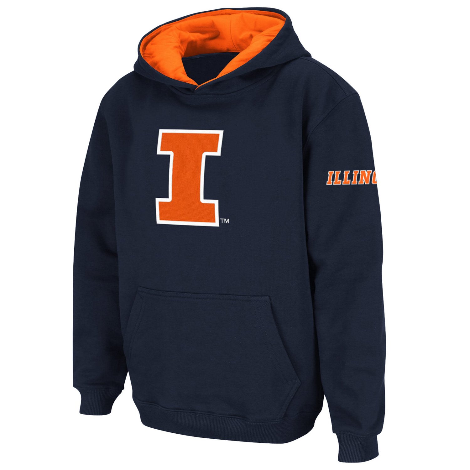 Youth Stadium Athletic Illinois Fighting Illini Big Logo Pullover Hoodie - view number 1