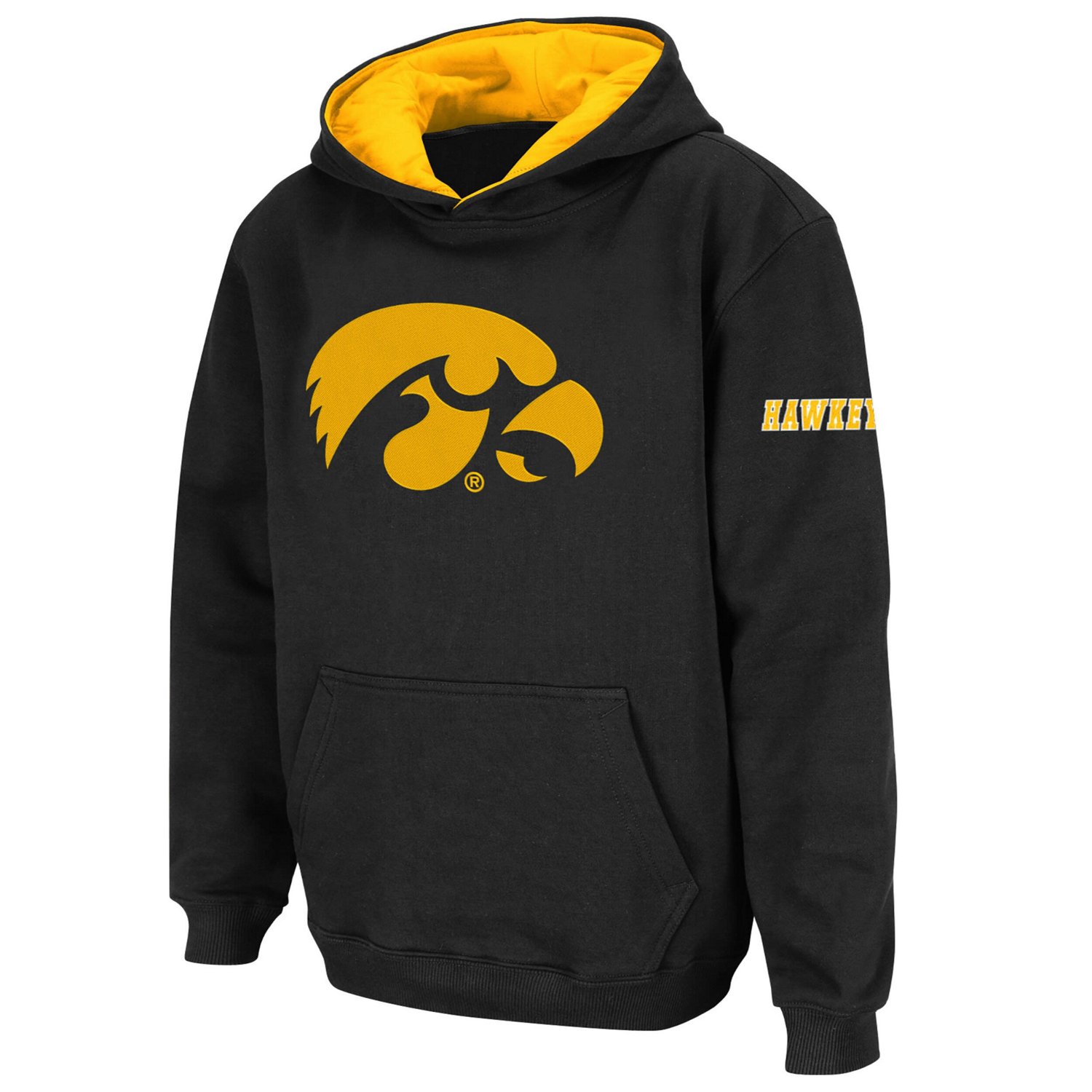 Youth Stadium Athletic Iowa Hawkeyes Big Logo Pullover Hoodie                                                                    - view number 1
