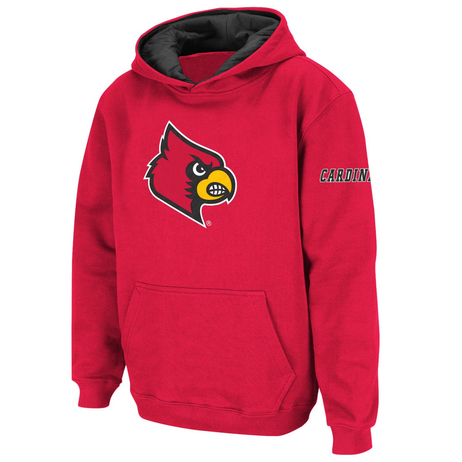Youth Stadium Athletic Louisville Cardinals Big Logo Pullover Hoodie                                                             - view number 1