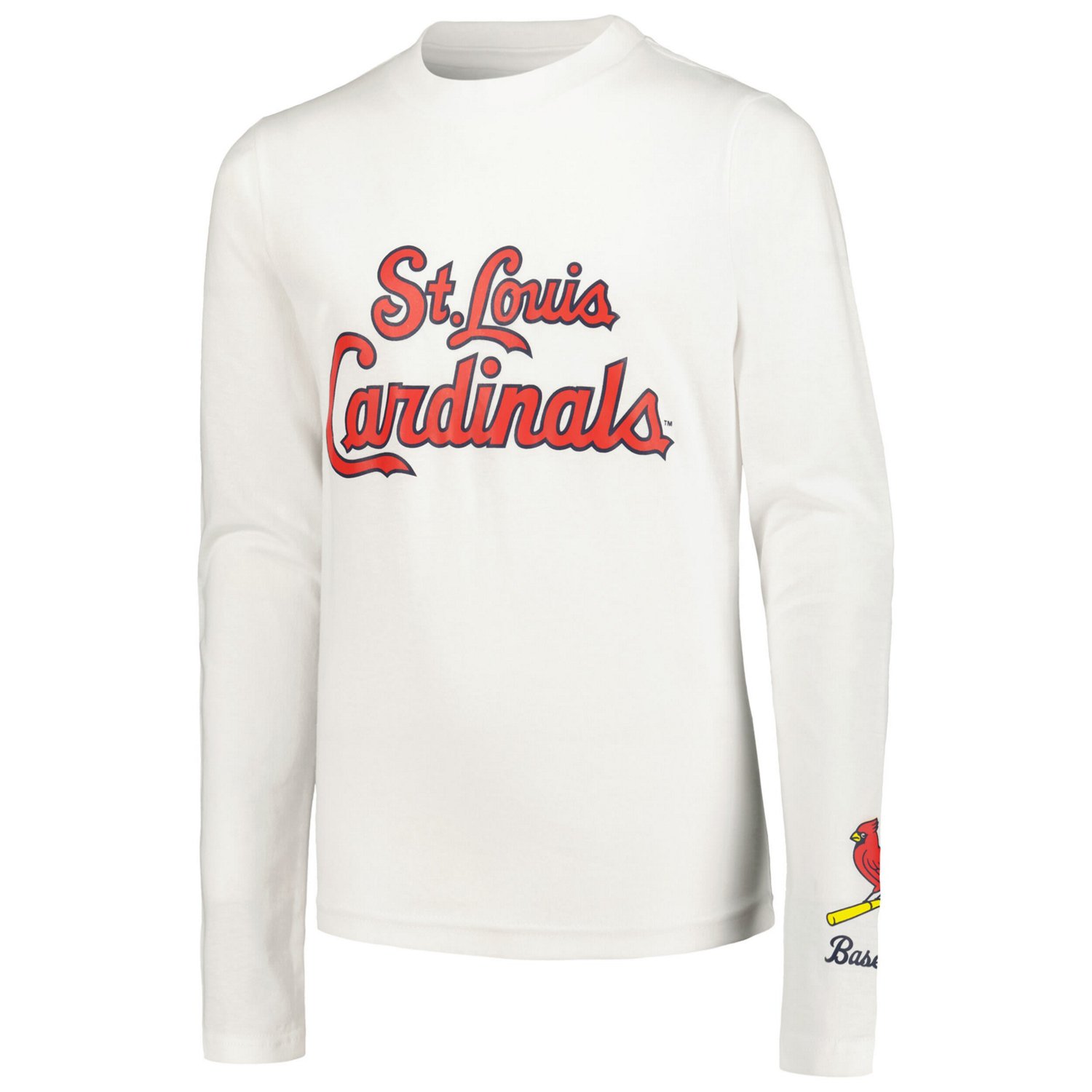 Youth Stitches White St Louis Cardinals T-Shirt Combo Set