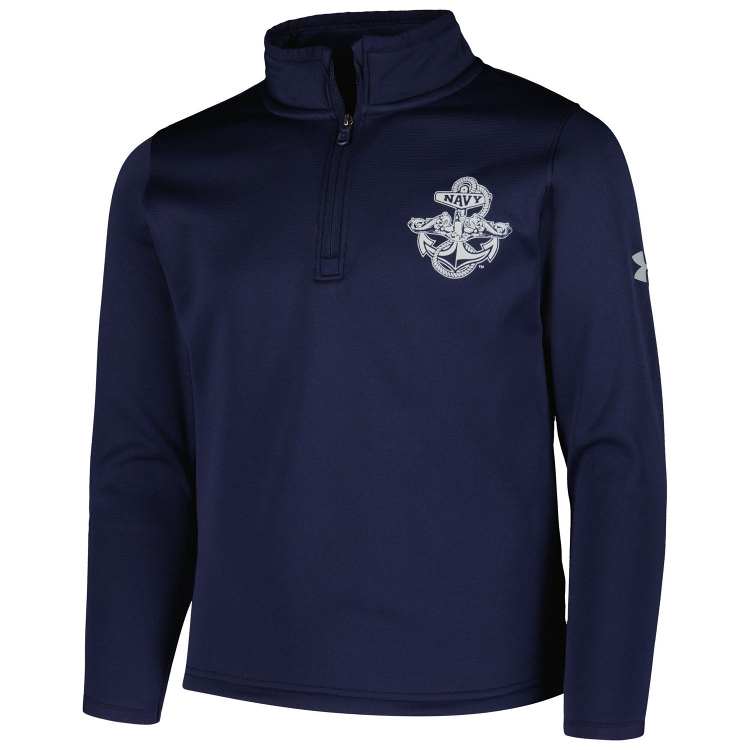 Youth Under Armour Midshipmen Silent Service Fleece Half-Zip Pullover Top - view number 2