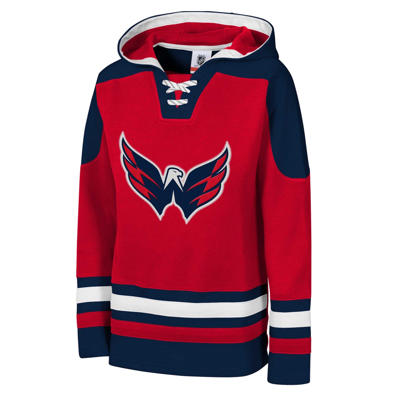 Youth Washington Capitals Ageless Must Have Home V-Neck Pullover Hoodie                                                          - view number 2