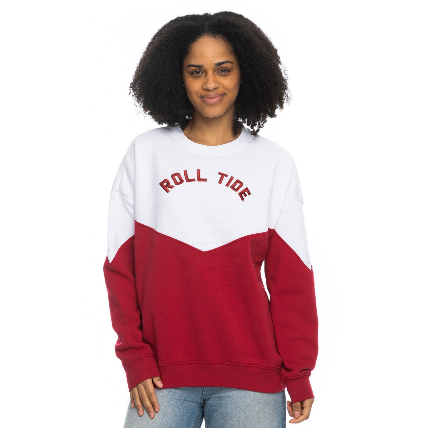 ZooZatz Alabama Crimson Tide Bestie Oversized Pullover Sweatshirt                                                               