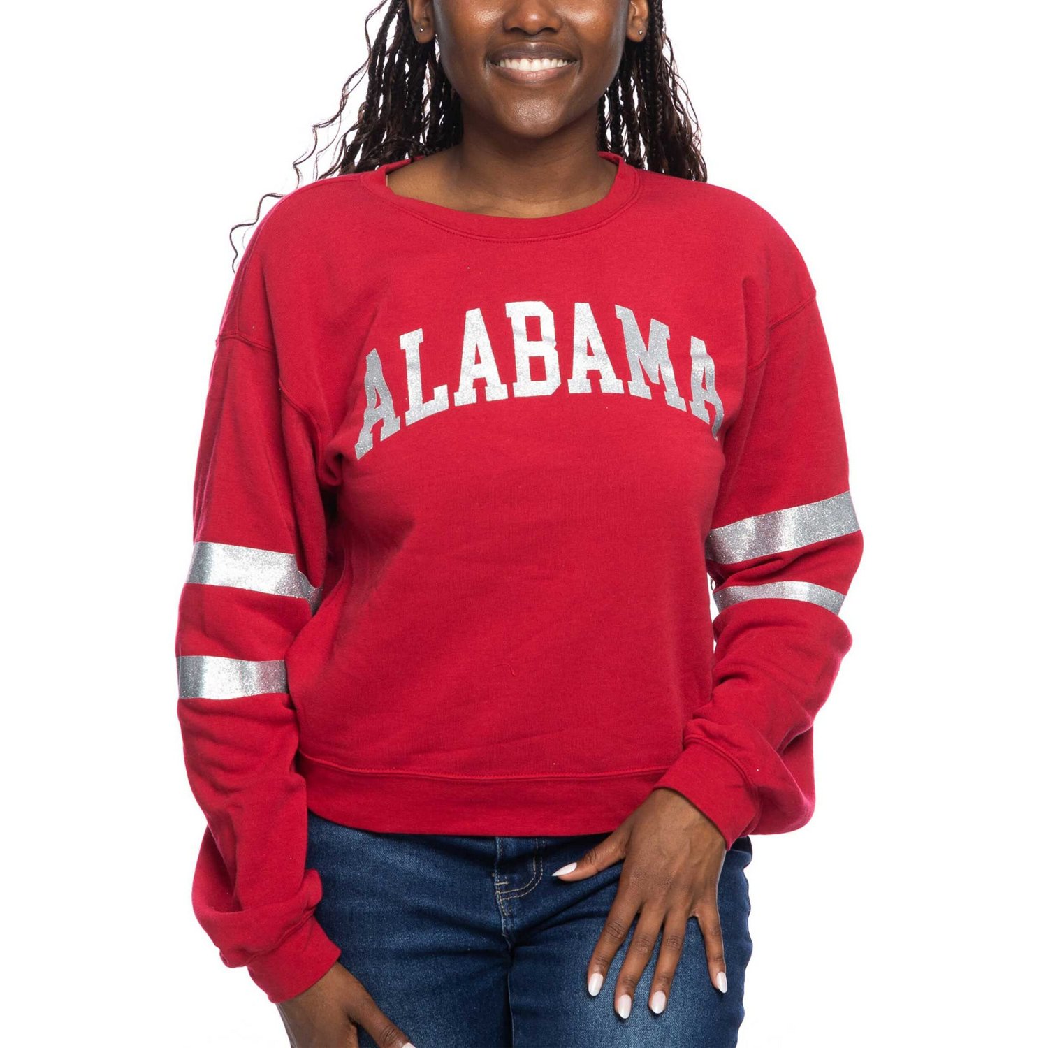 ZooZatz Alabama Tide Glitter Pullover Sweatshirt