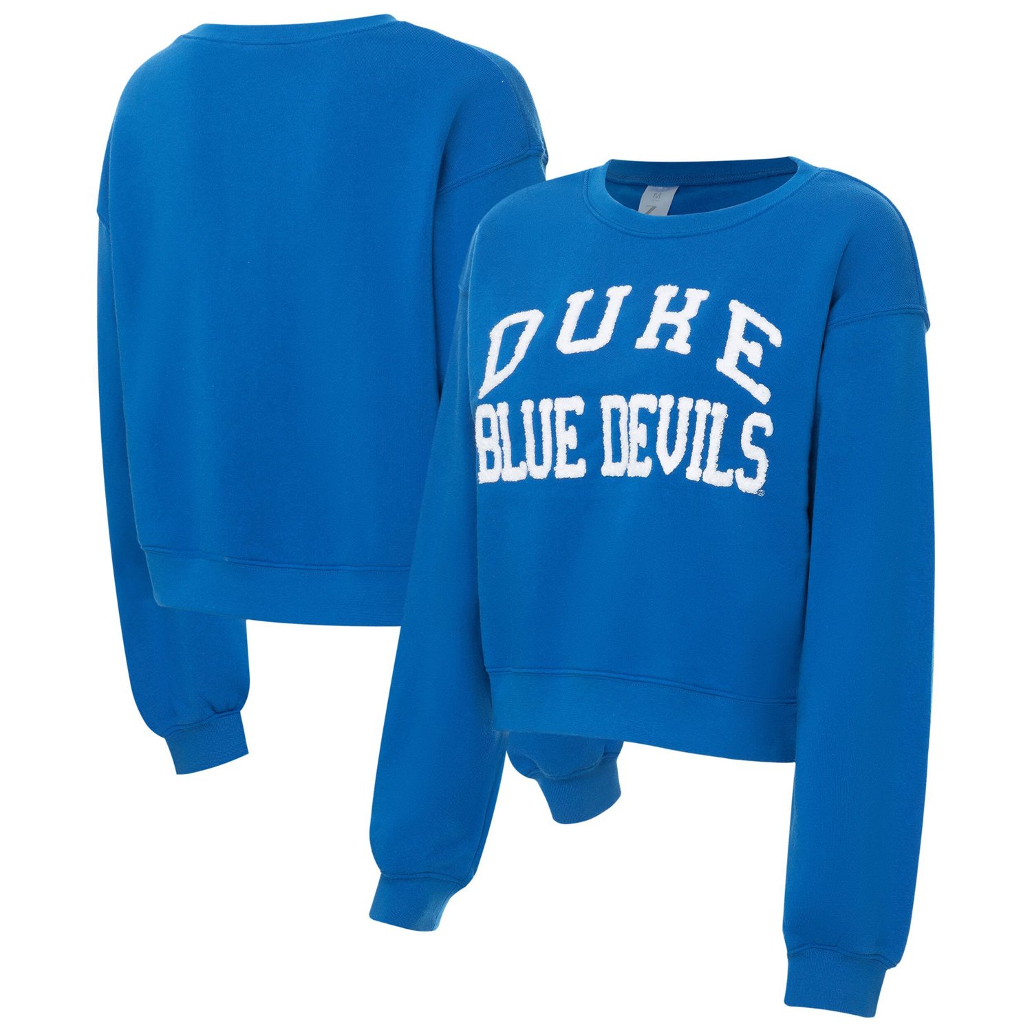 ZooZatz Duke Blue Devils Chenille Cropped Sweatshirt