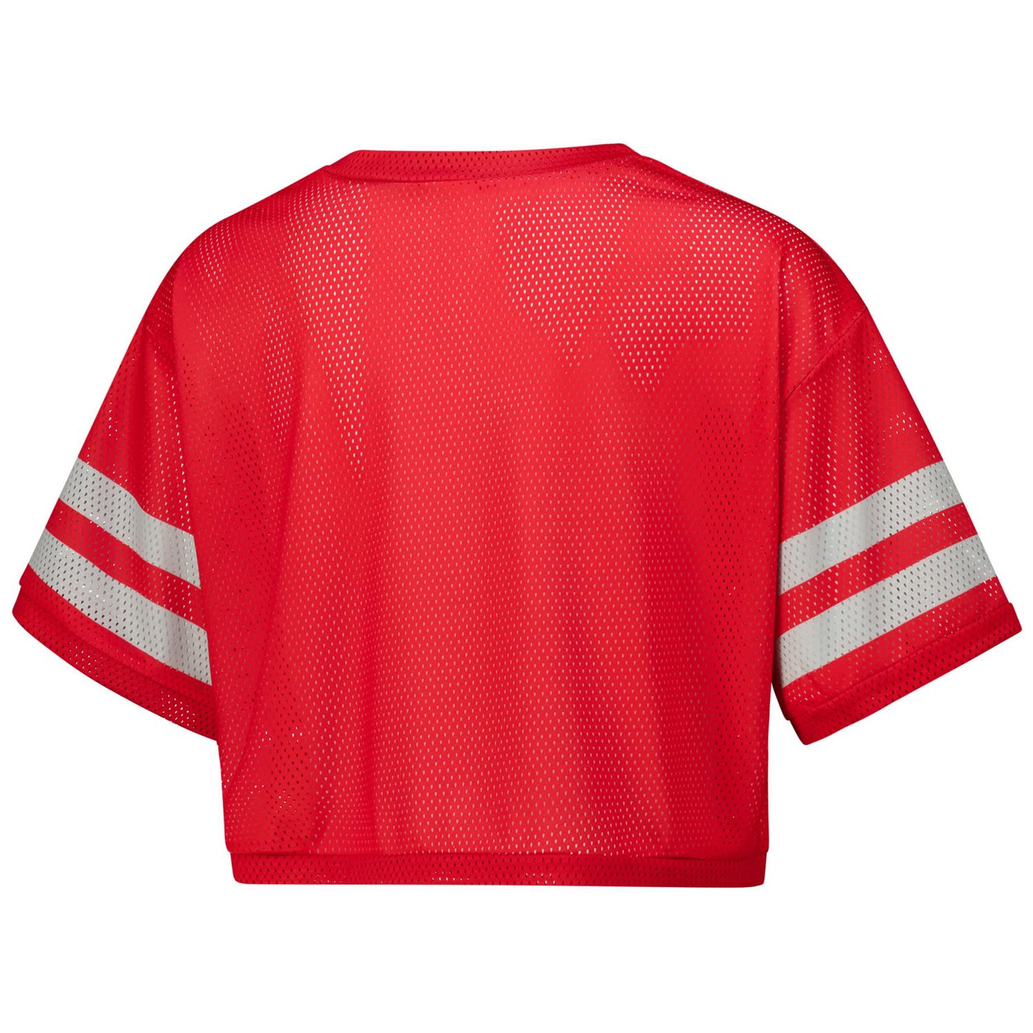 ZooZatz Ohio State Buckeyes Mesh Cropped V-Neck T-Shirt