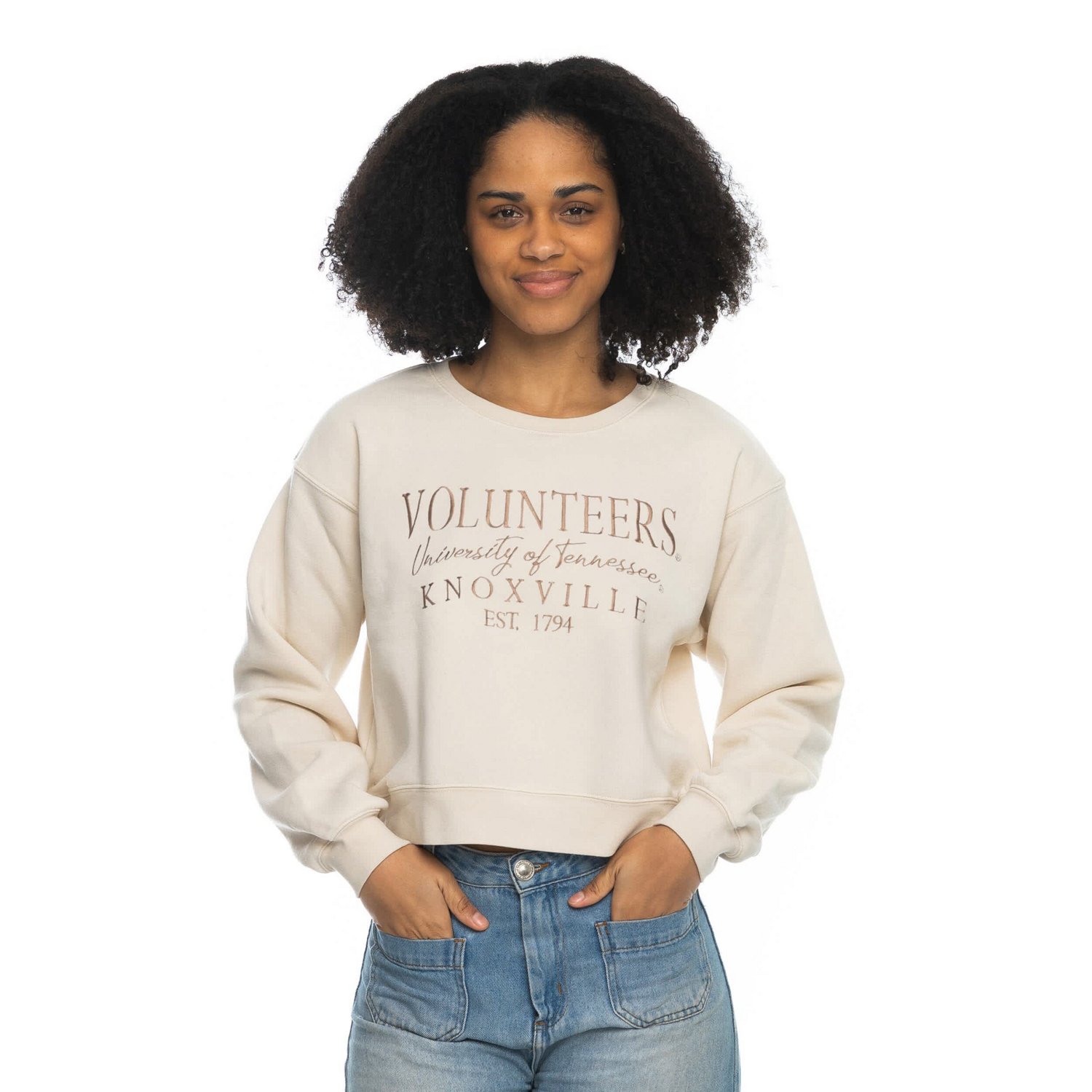 ZooZatz Tennessee Volunteers Cropped Crewneck Sweatshirt                                                                        