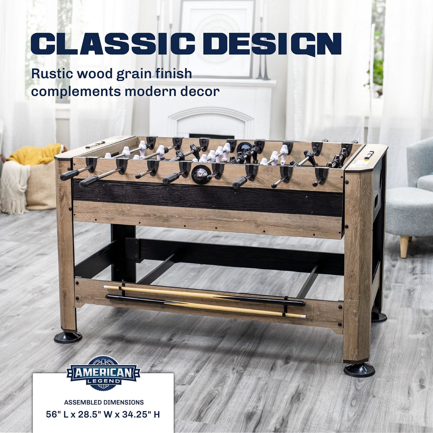 American Legend 56 in 3-in-1 Swivel Game Table                                                                                   - view number 3