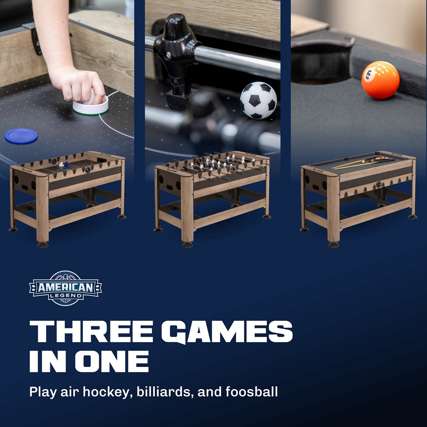American Legend 56 in 3-in-1 Swivel Game Table                                                                                   - view number 2