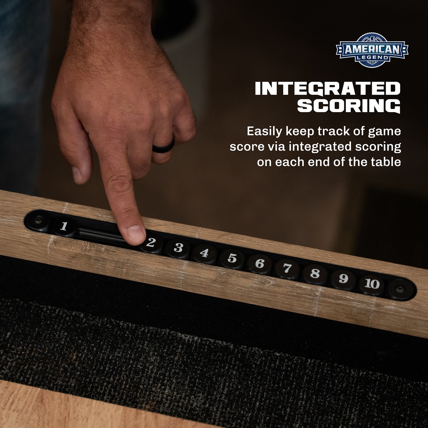 American Legend LED Shuffleboard Table with Buffet Top                                                                           - view number 4